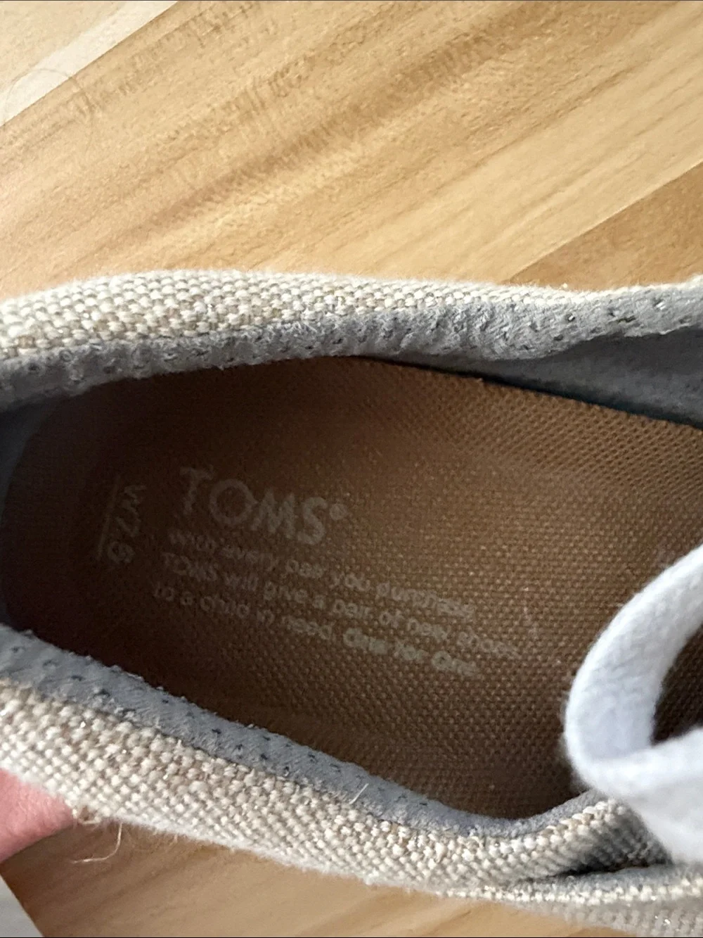 Toms Beige Canvas Lace-Up Sneakers